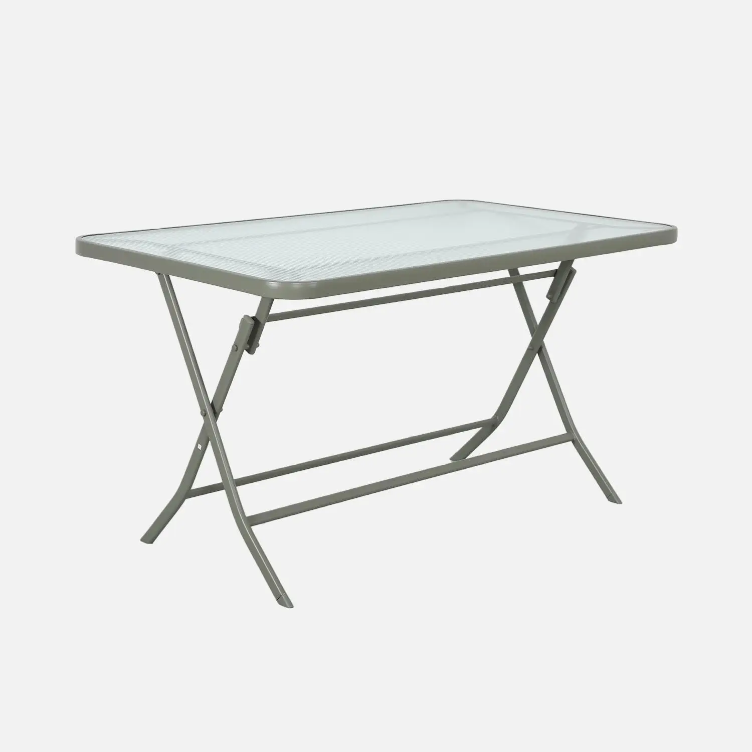 Table de jardin pliante acier + 4 assises