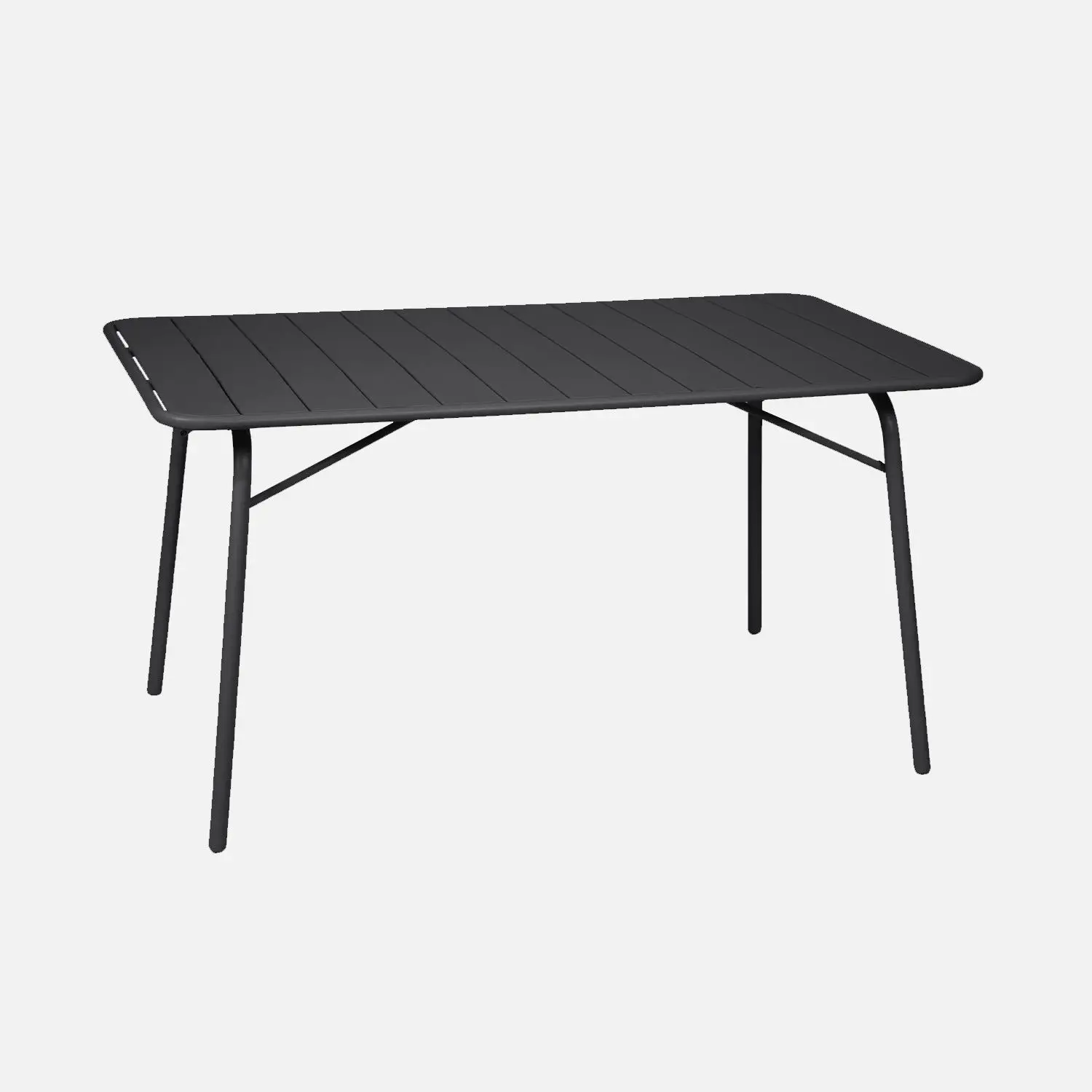 Table de jardin pliante métal 6 places