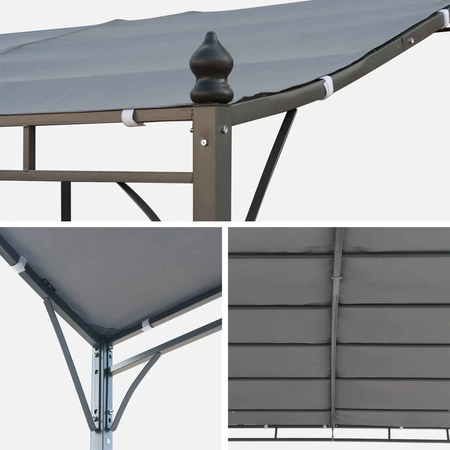 Pergola adossée acier 3x2,5m