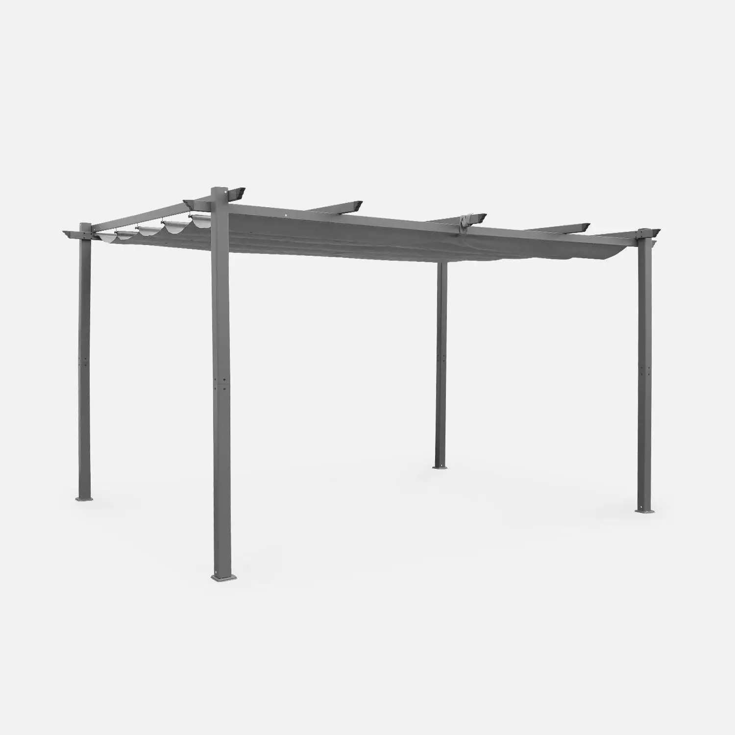 Pergola aluminium 3x4m toile coulissante