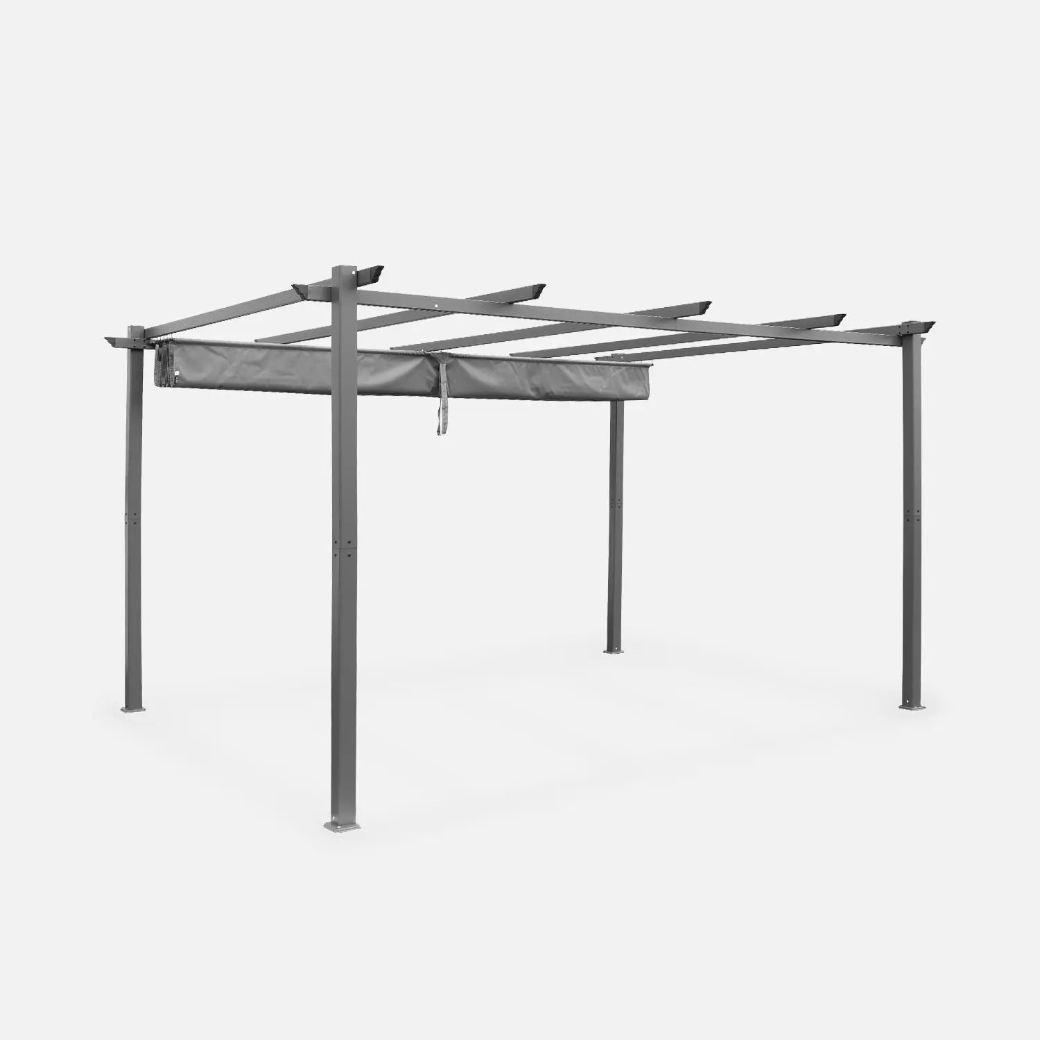 Pergola aluminium 3x4m toile coulissante