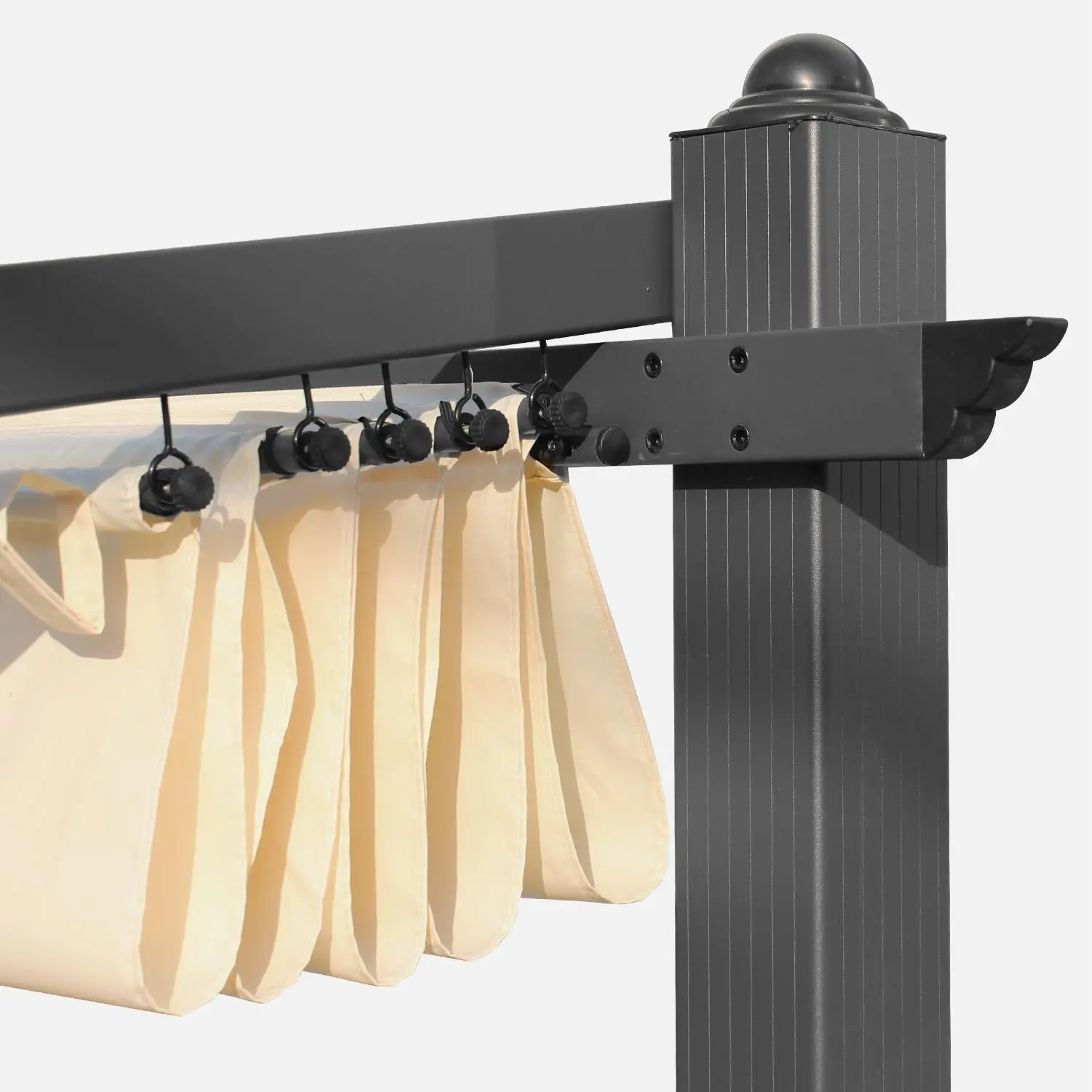 Pergola aluminium 3x4 m toile coulissante