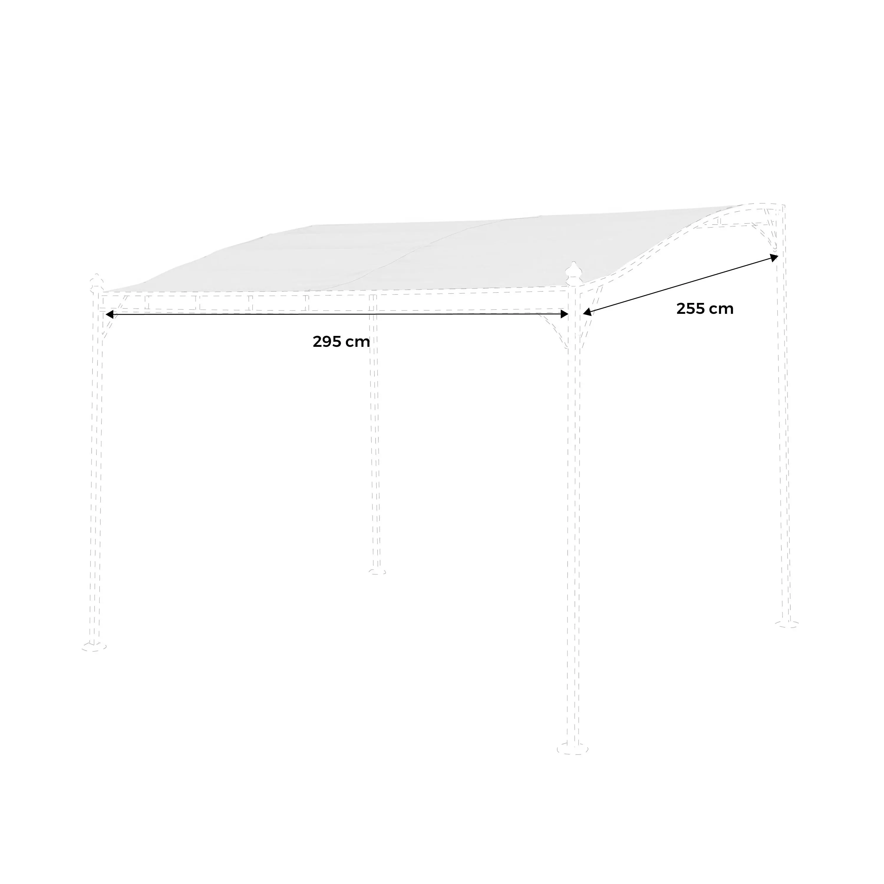 Toile de toit pour pergola 3x2,5m