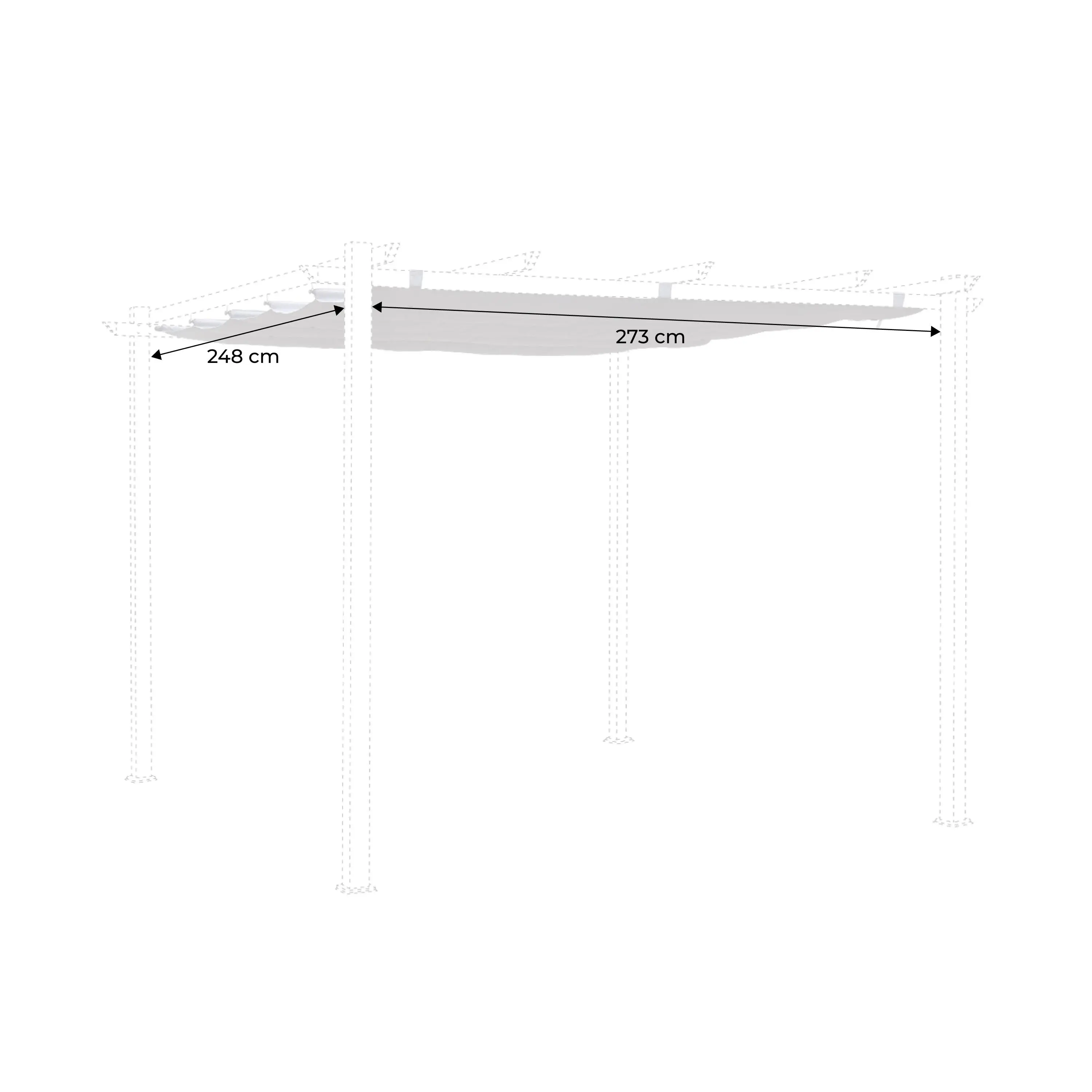 Toile de toit de pergola 3x3m