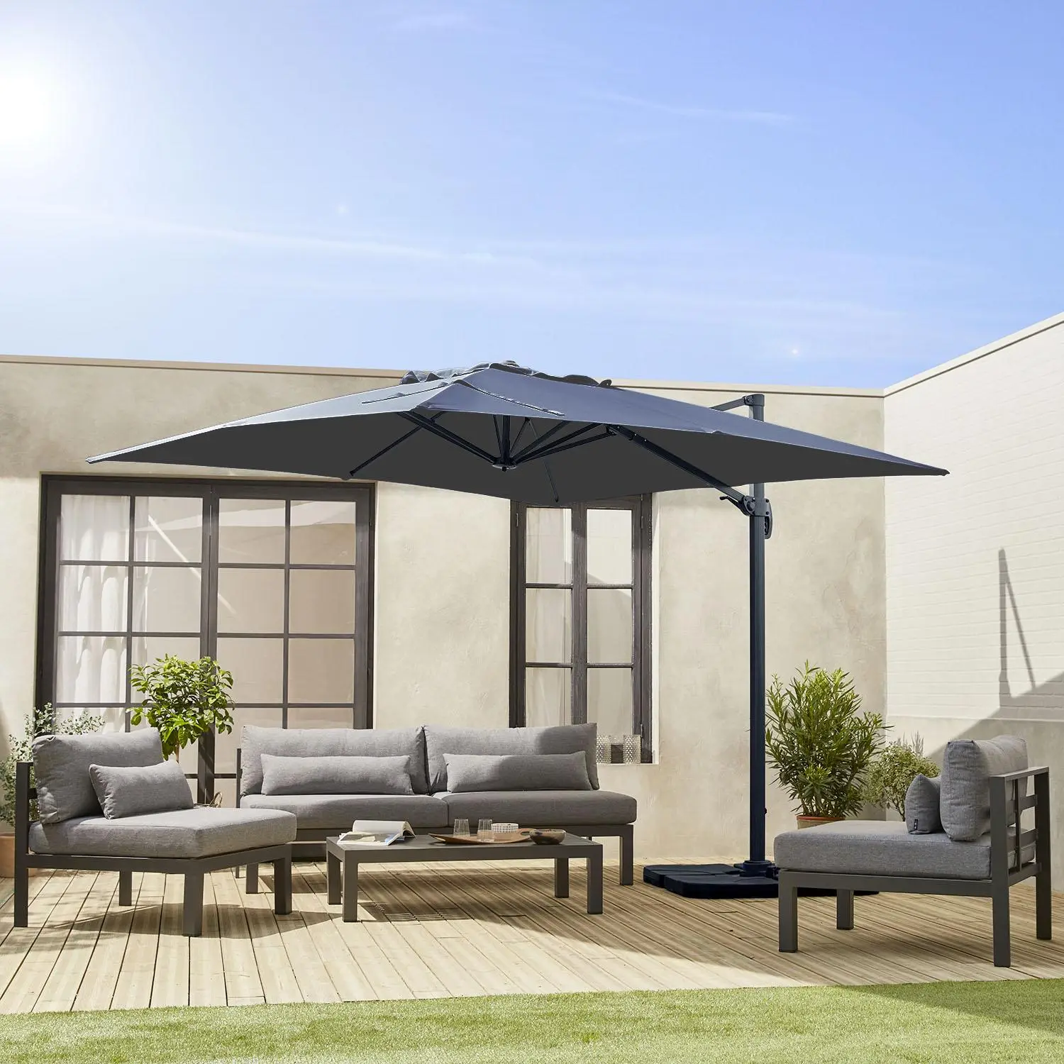 Toile parasol déporté 3x3m