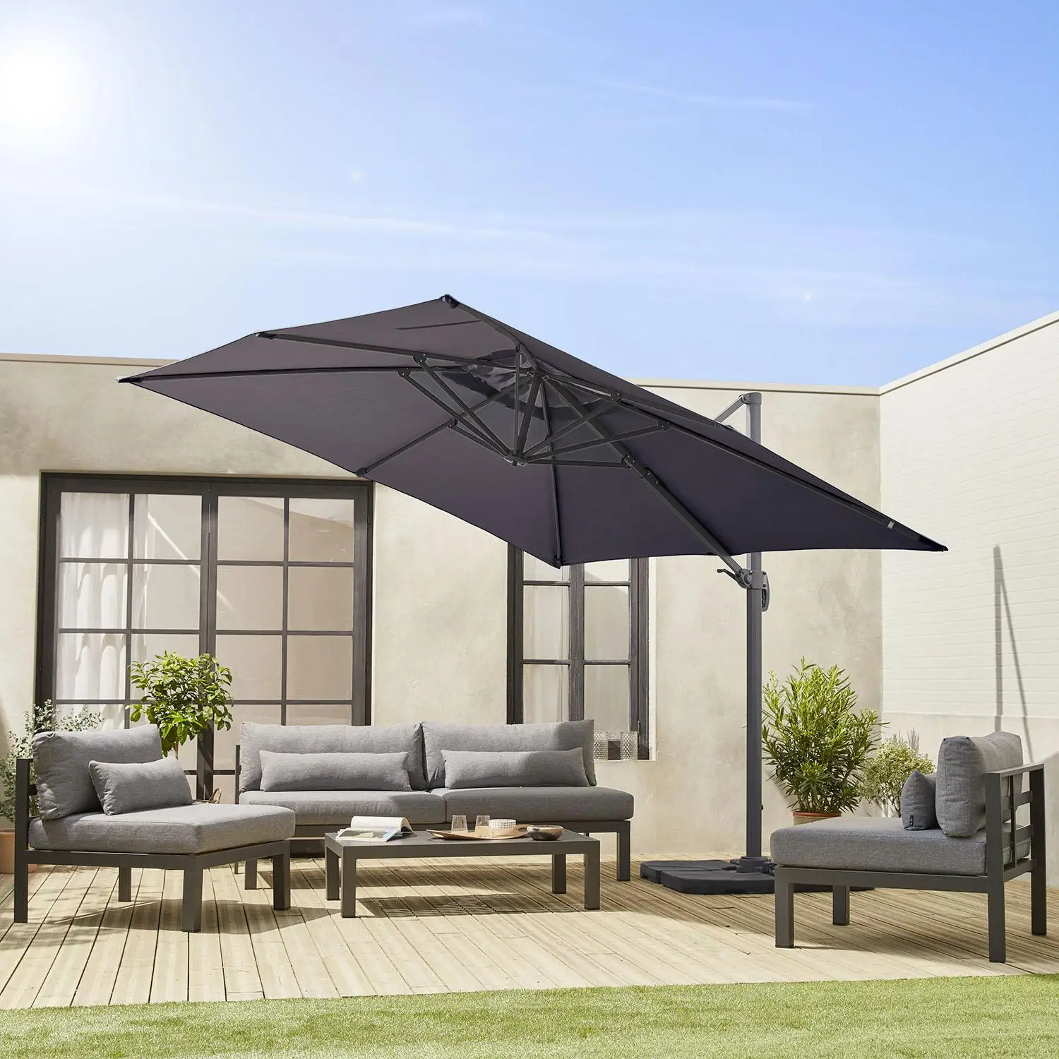 Toile parasol déporté 3x3m