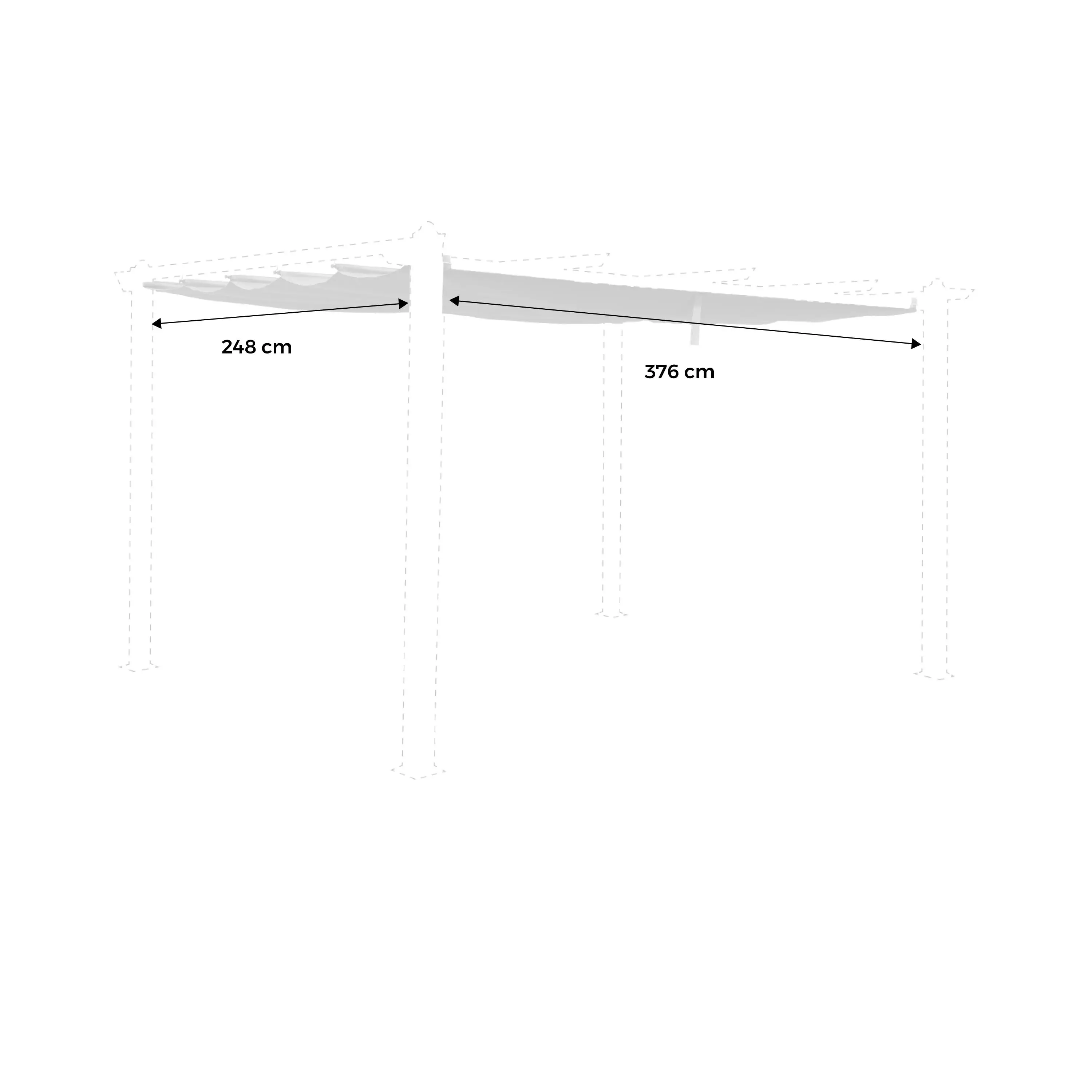 Toile de toit pour pergola 3x4m