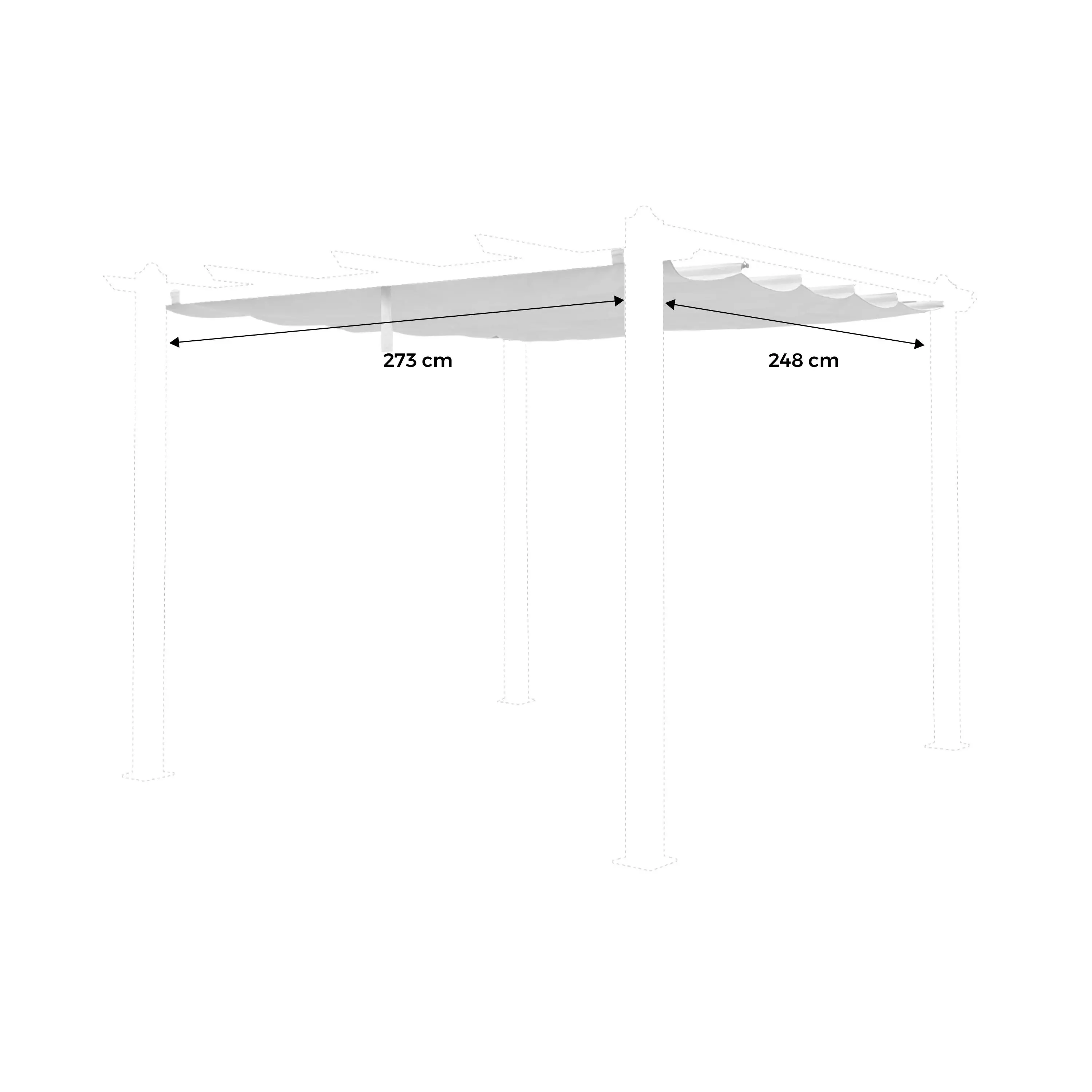 Toile de toit pour pergola 3x3m
