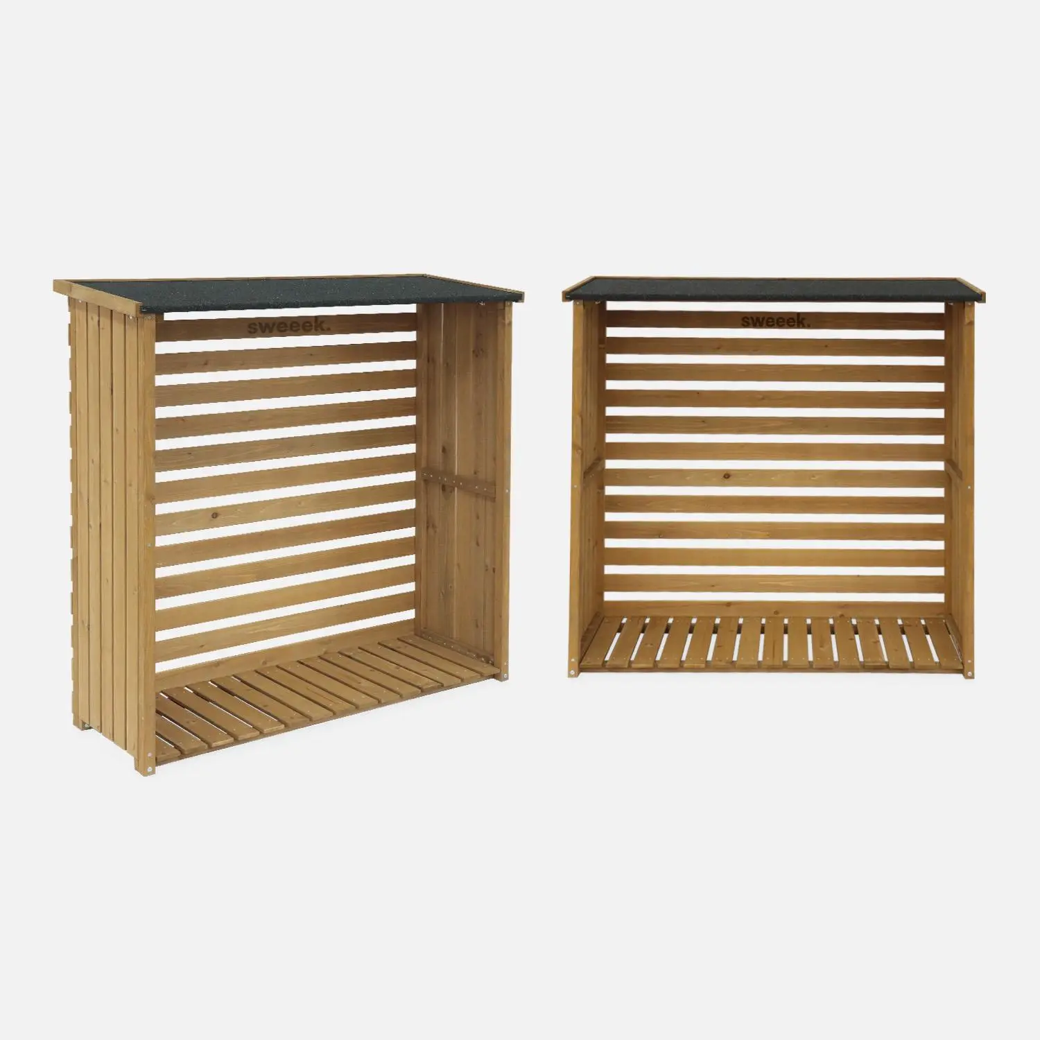 Abri bûches bois de sapin (lot de 2)