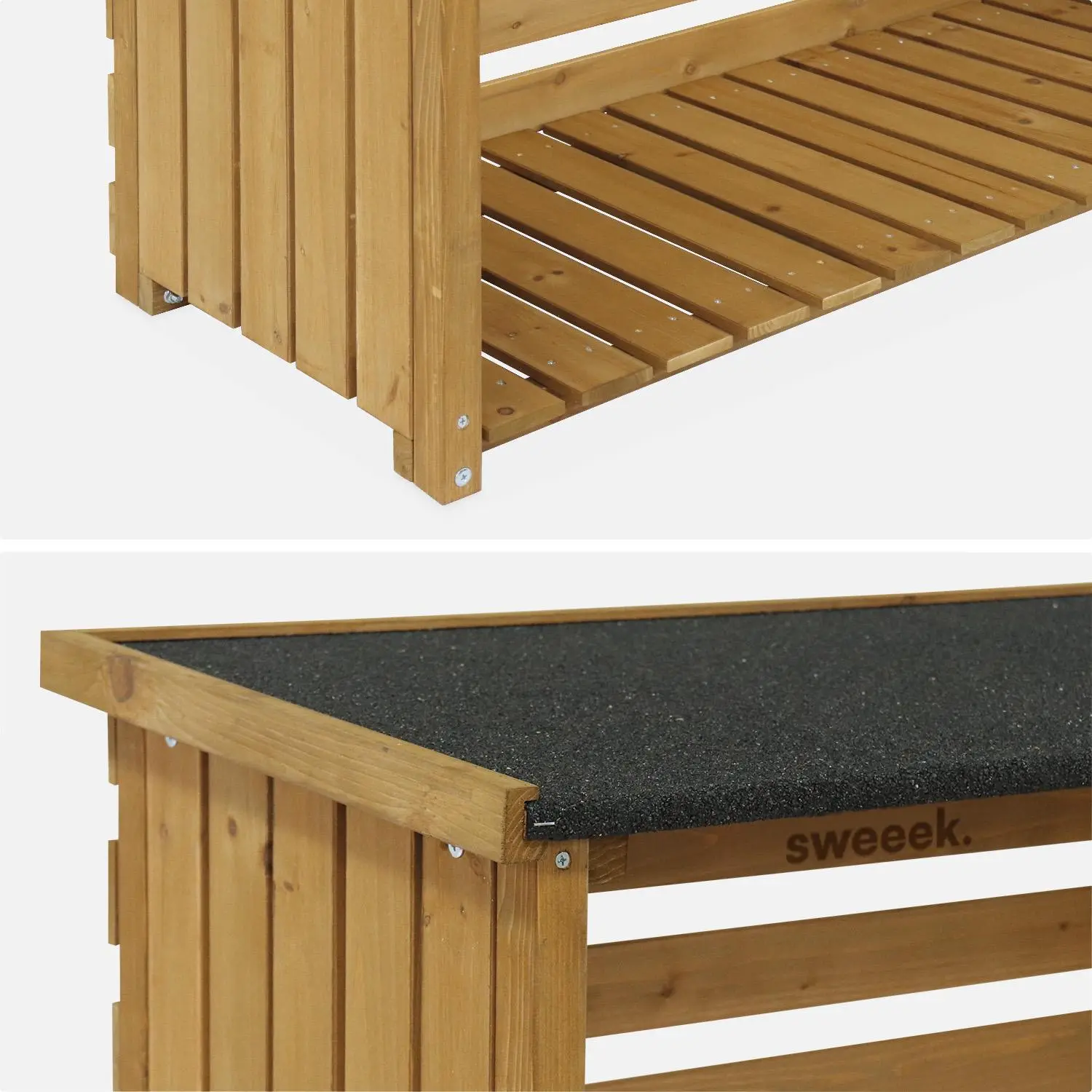 Abri bûches bois de sapin (lot de 2)