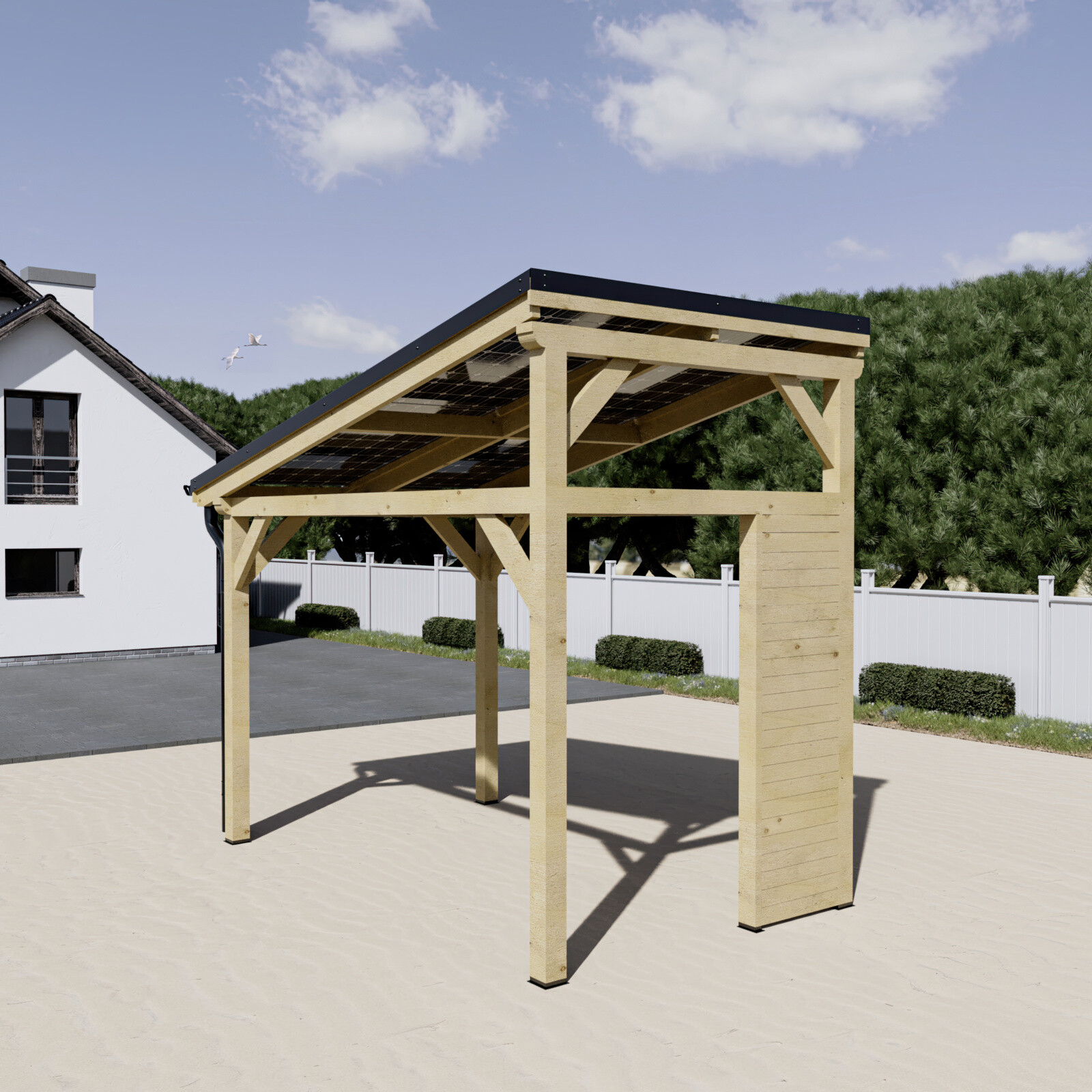 Carport photovoltaïque Wattoit 2 kWc — 3,75 × 2,37 m