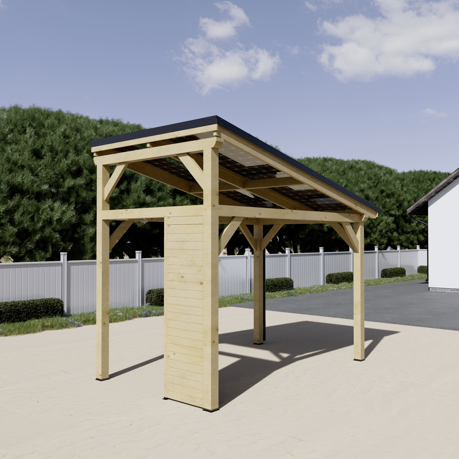 Carport photovoltaïque Wattoit 2 kWc — 3,75 × 2,37 m
