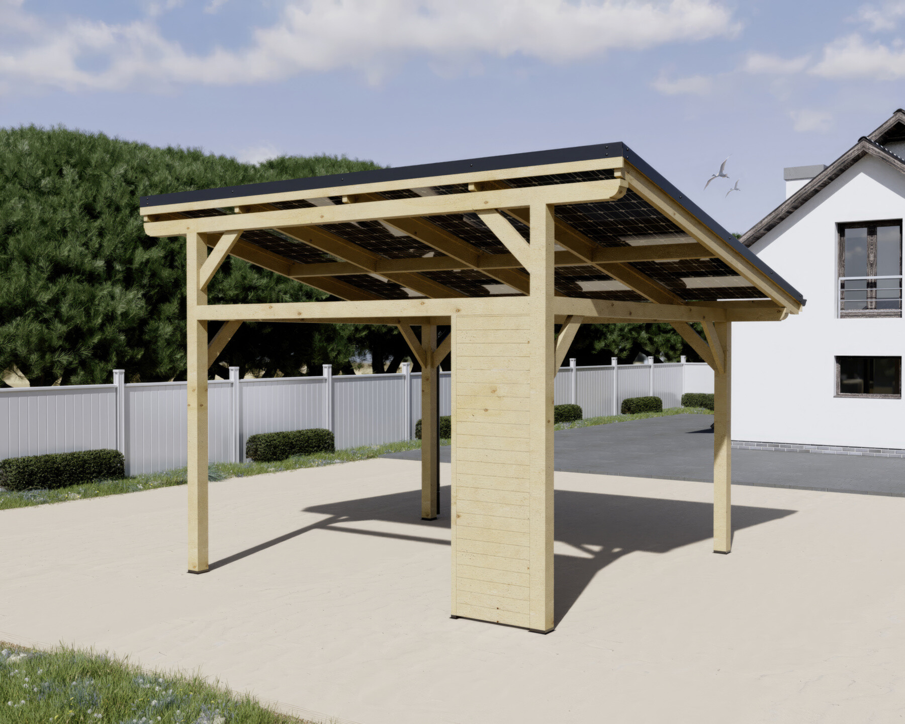 Carport photovoltaïque Wattoit 4 kWc — 3,75 × 4,63 m