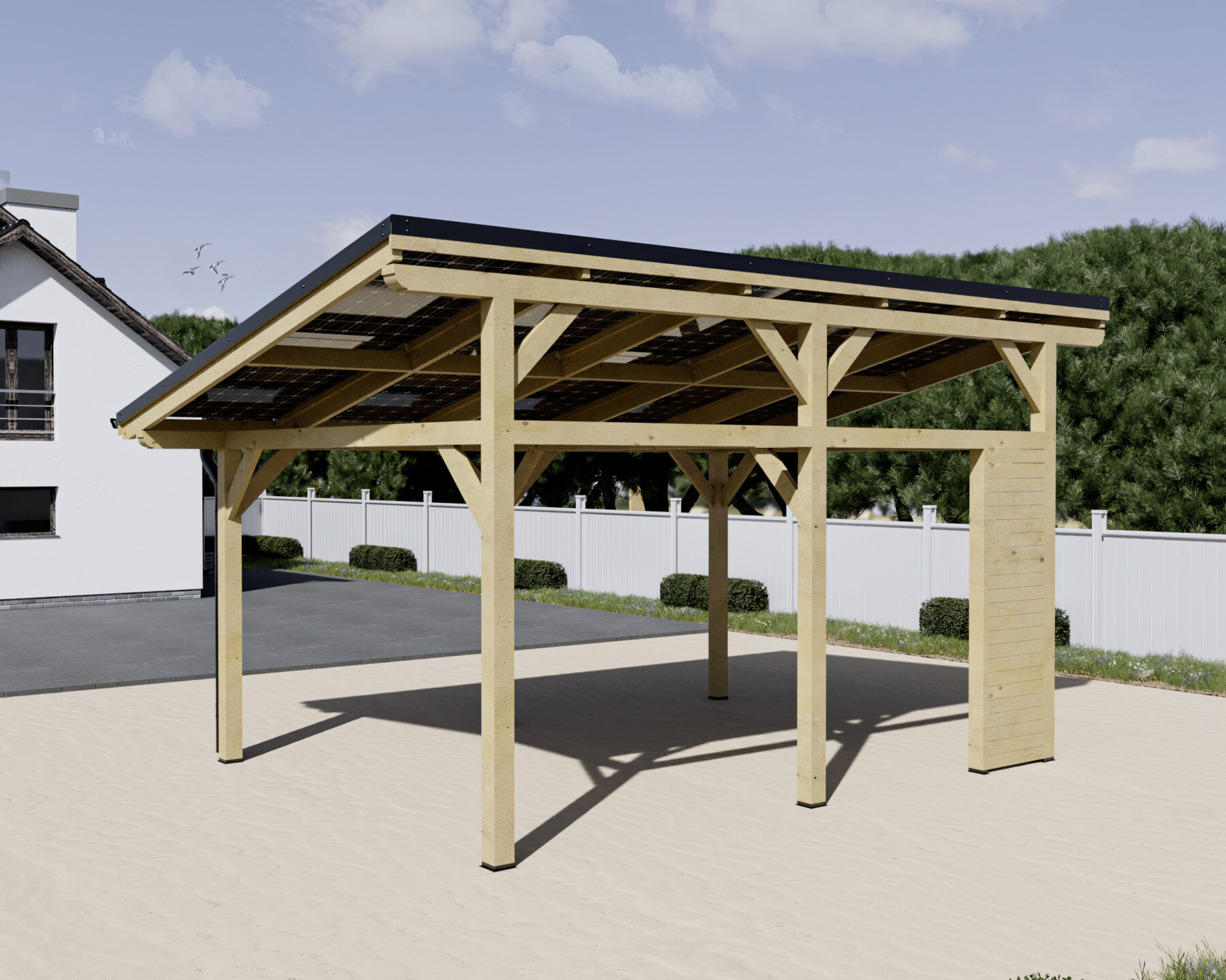 Carport photovoltaïque Wattoit 5 kWc — 3,75 × 5,82 m