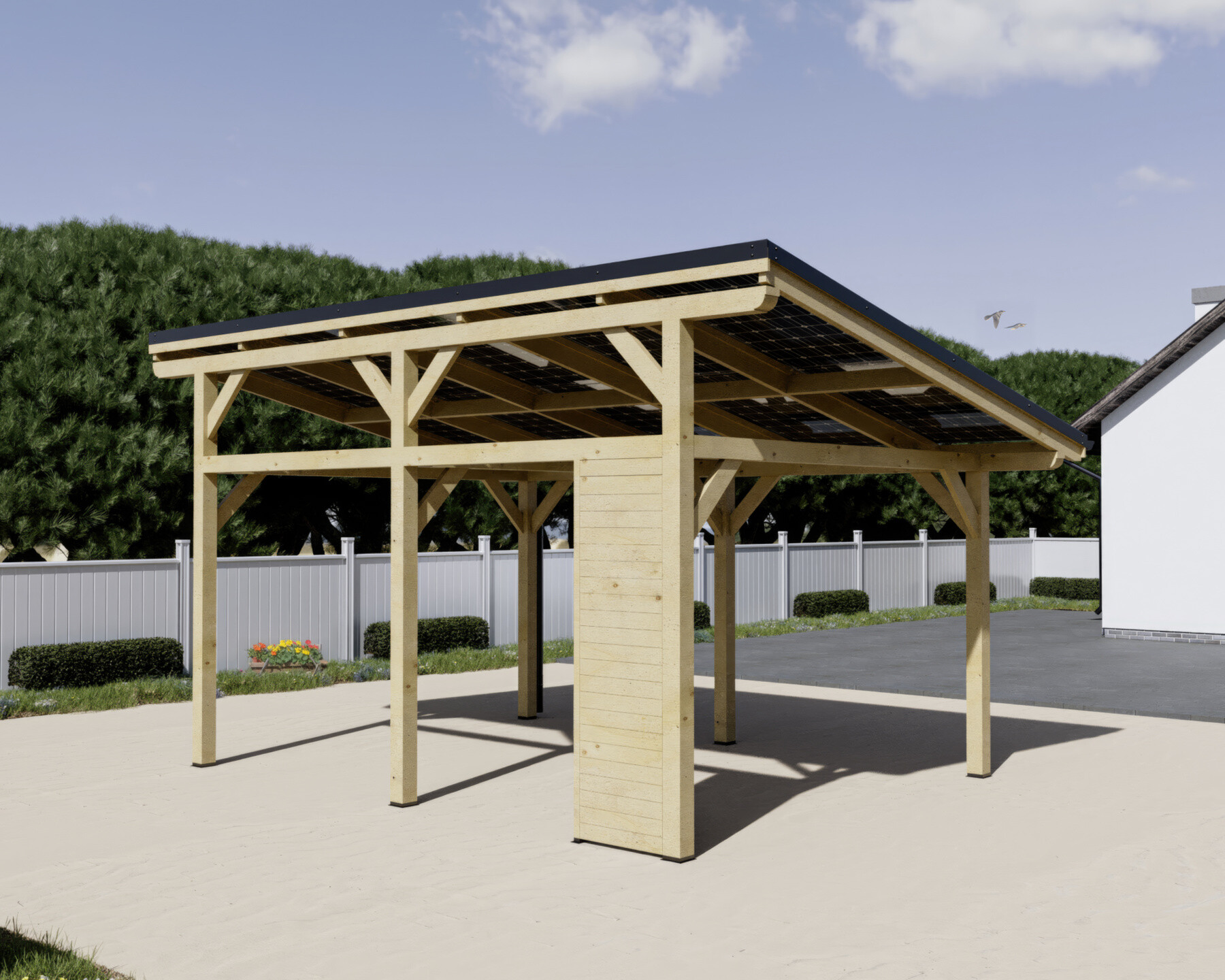Carport photovoltaïque Wattoit 5 kWc — 3,75 × 5,82 m