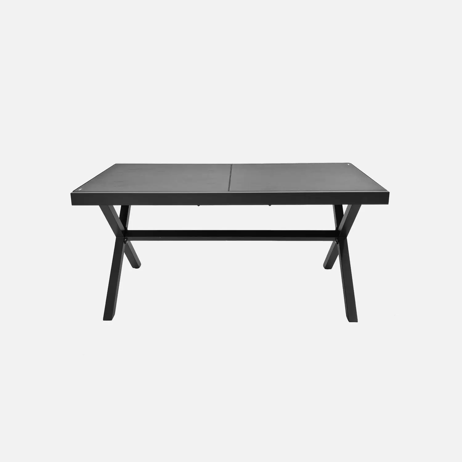 Table de jardin extensible aluminium + 8 assises