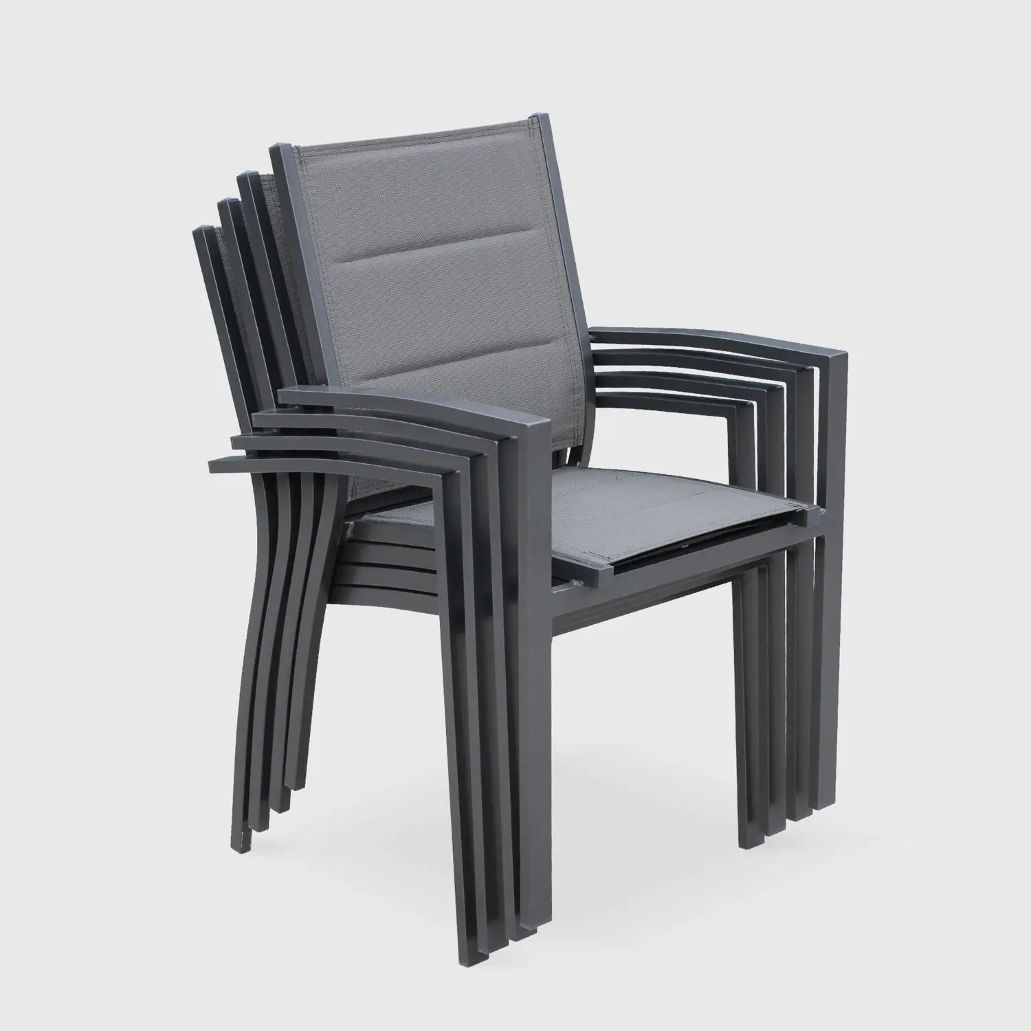 Table de jardin extensible aluminium + 8 assises