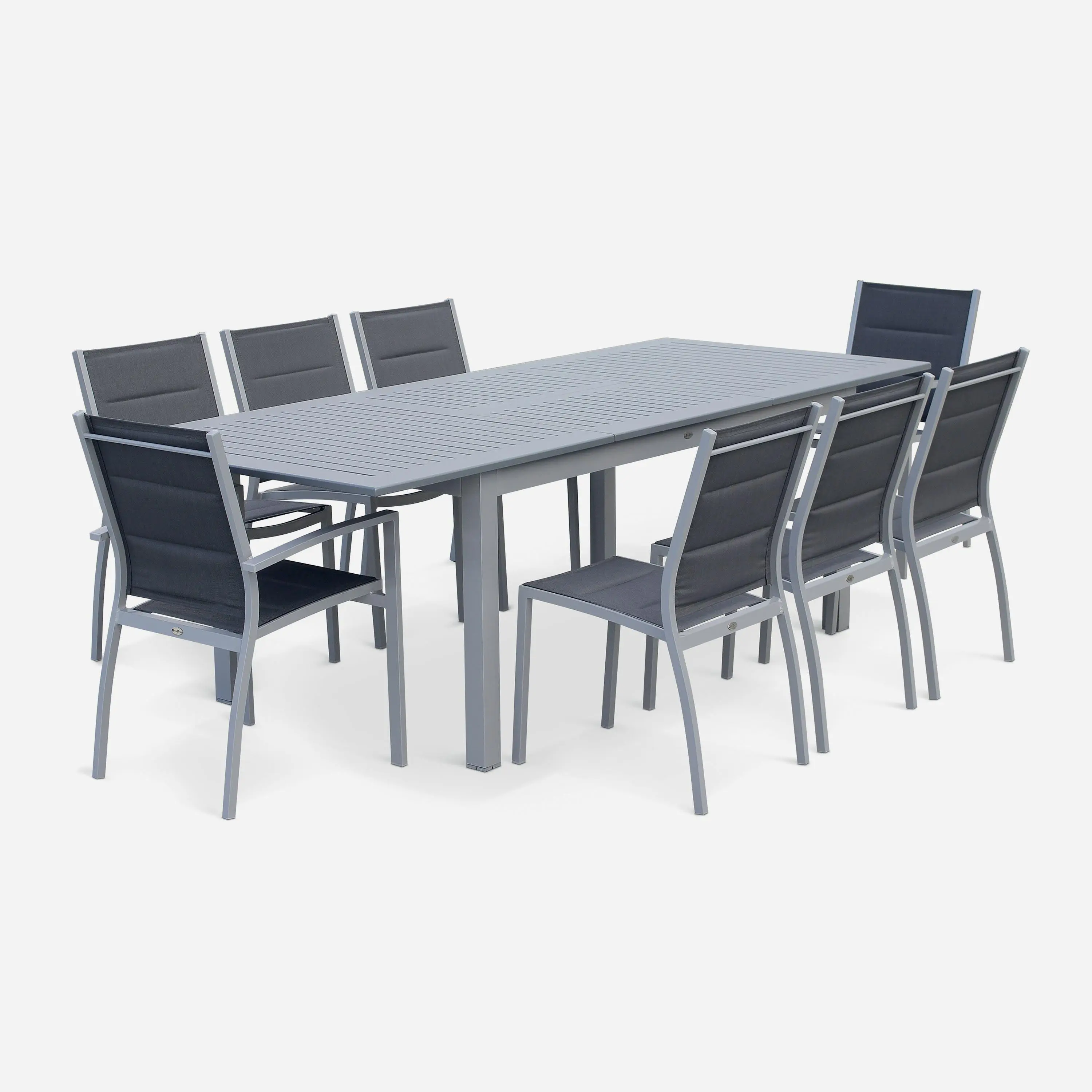 Table de jardin extensible aluminium 8 places